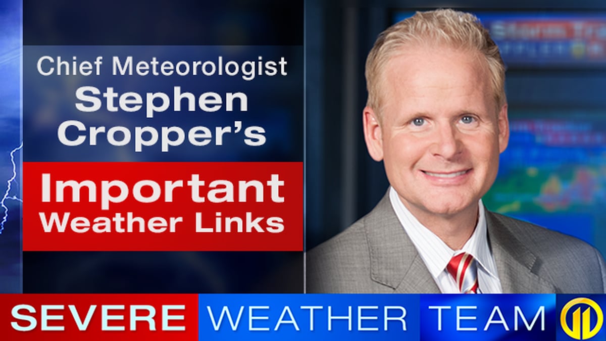 Chief Meteorologist Stephen Cropper’s important weather links