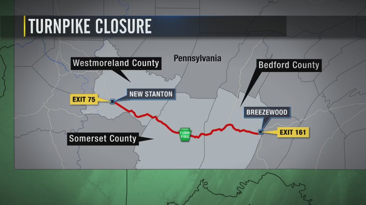Portion of Pennsylvania Turnpike scheduled to close overnight
