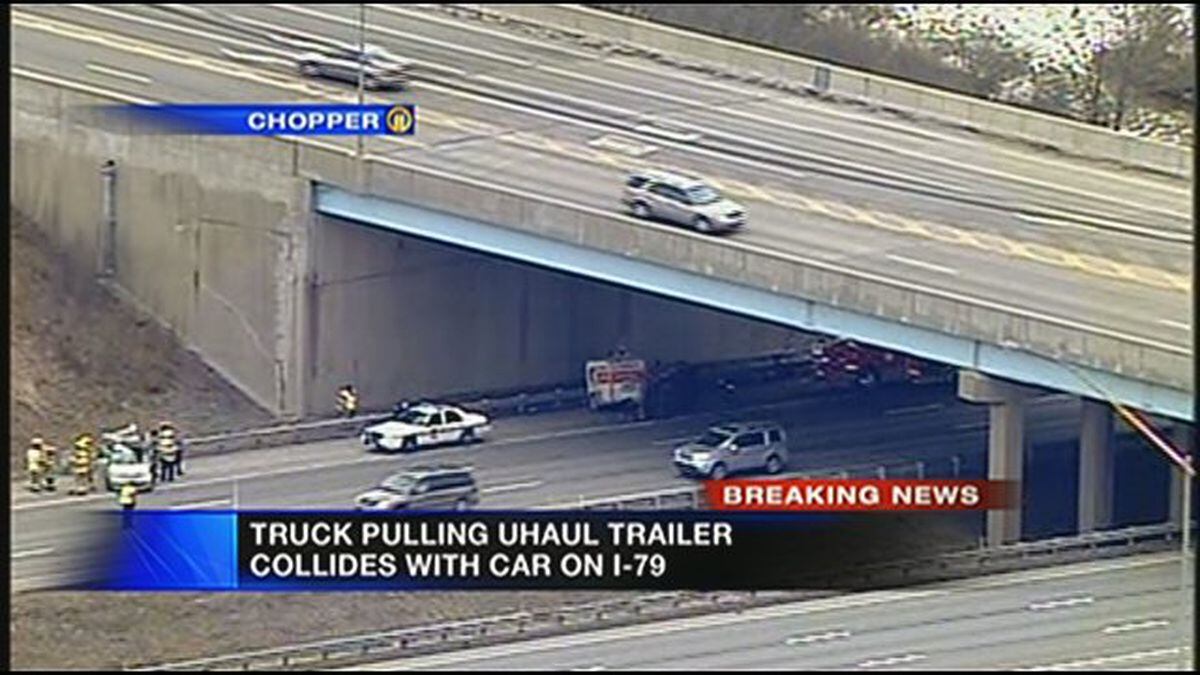 Truck, car collision snarls traffic on I79 near Wexford