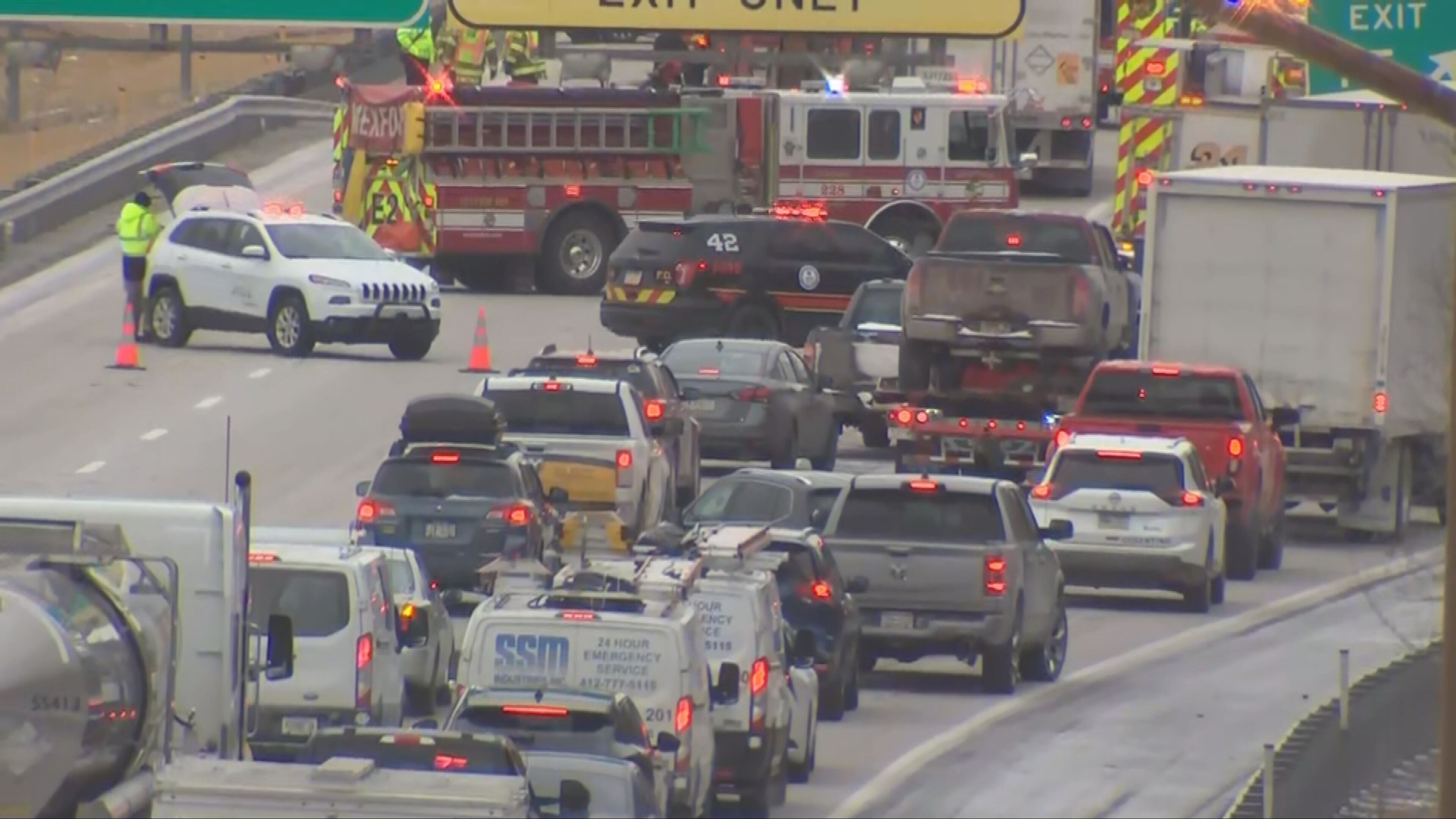 PHOTOS: Traffic crippled after crash shuts down I-79 northbound