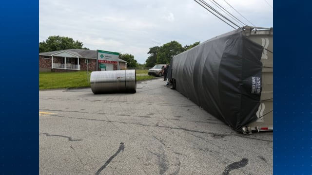 Tractor-trailer rolls over, loses steel coil in Jefferson Hills