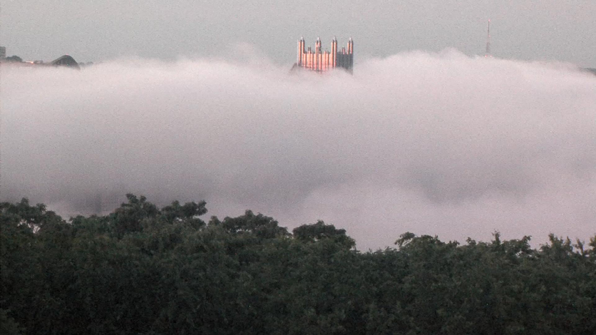 Stray shower possible on Saturday after fog clears; waves of storms expected on Sunday