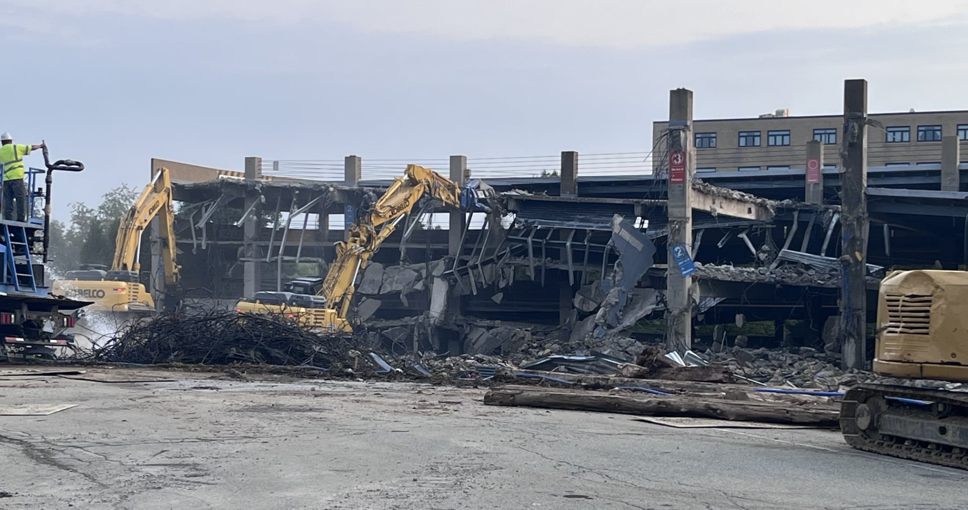 Penn Highlands Mon Valley Demolishes Parking Garage for New Lot