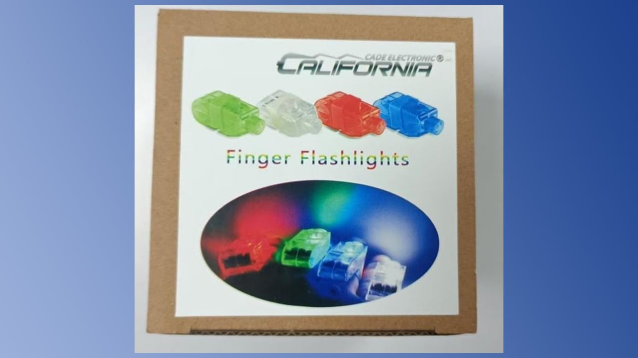 Cade California Electronic Recalls Finger Lights Over Battery Access Risk