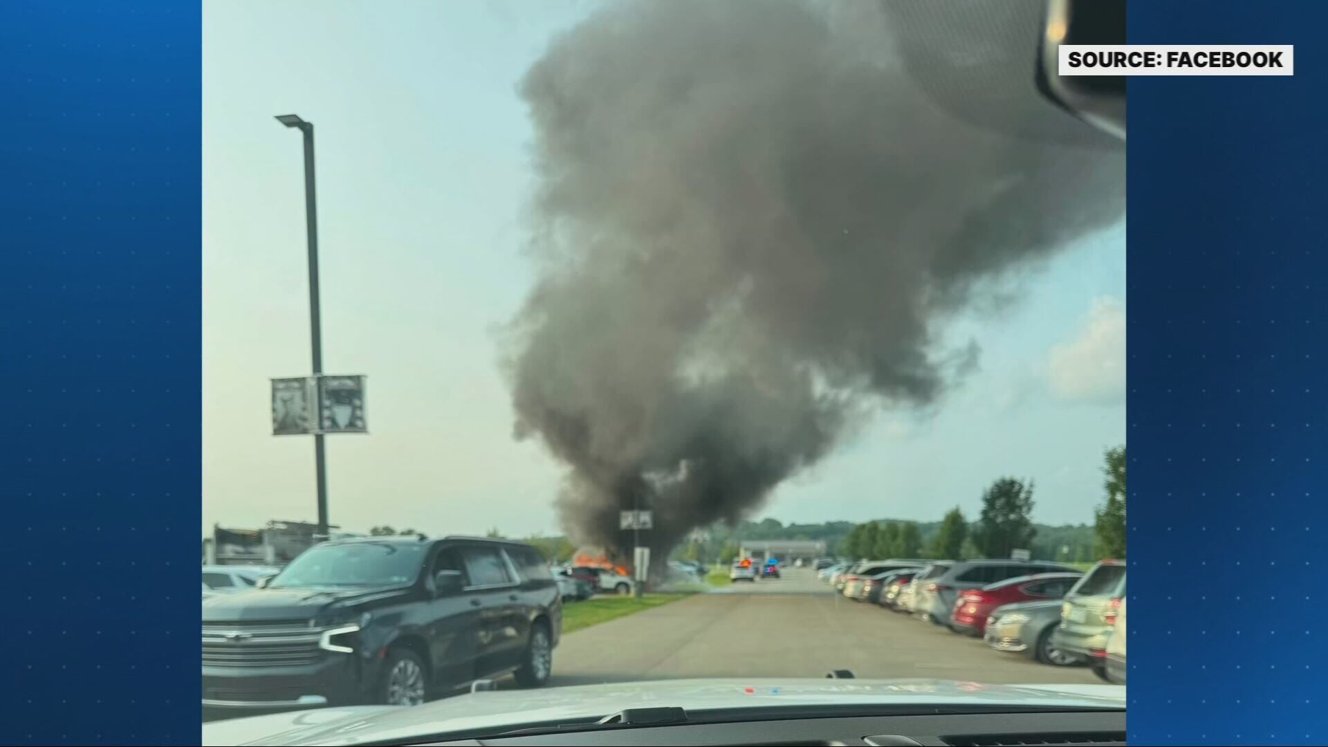 Vehicle Fire Erupts During Youth Practice in Chippewa Park