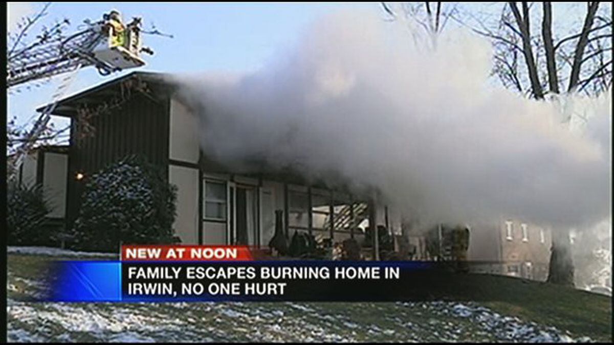 Crews battle house fire at Irwin home